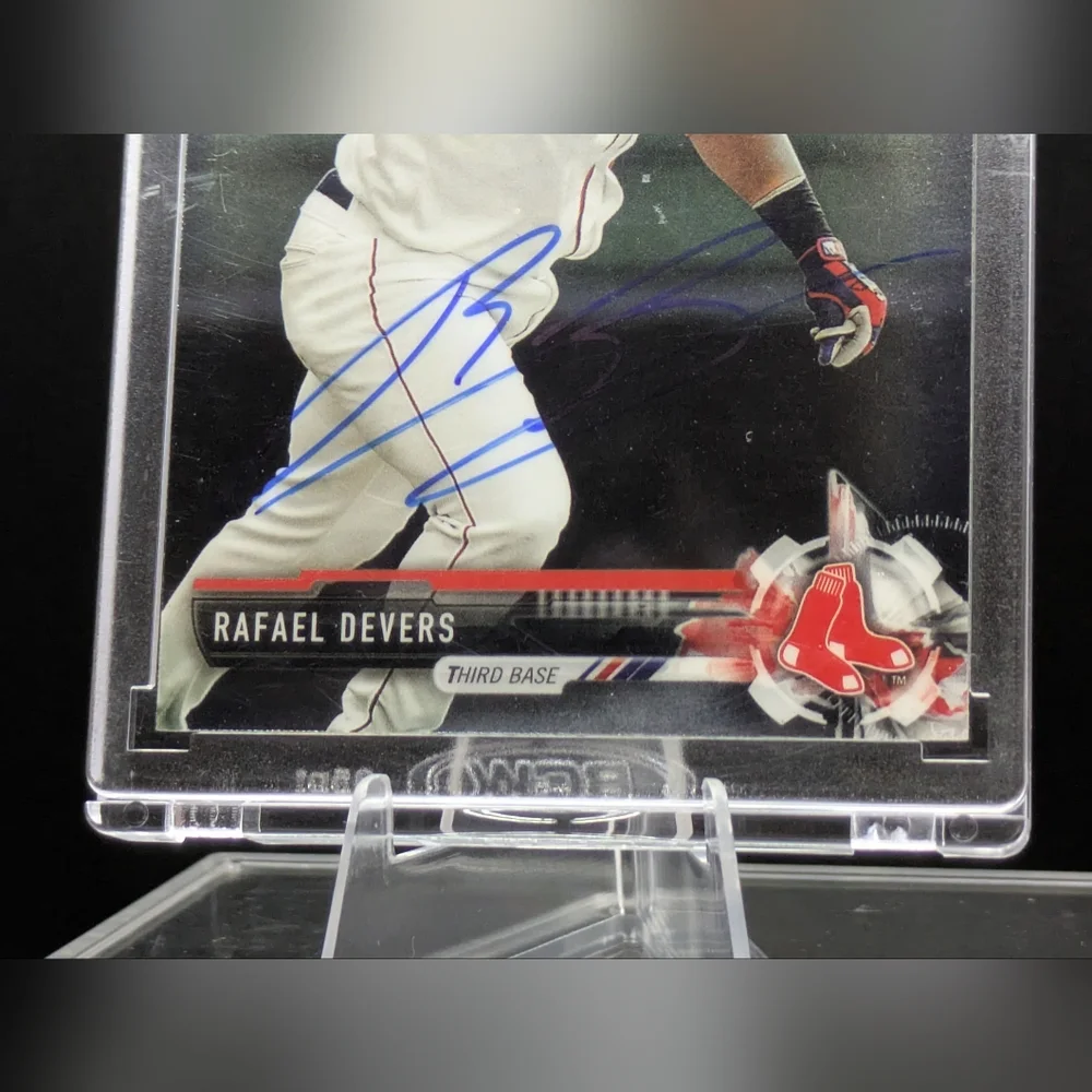2023 Topps Archives Signature Series Rafael Devers Auto /13 2017 Bowman Chrome - Picture 5 of 7